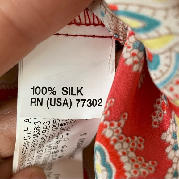 ZARA WOMAN 100% Silk Paisley Mini Dress - Picture 9 of 9